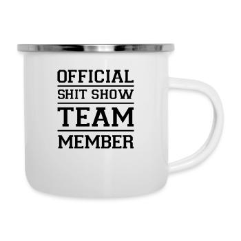 Official Shit Show Team Member - Office Humour - Camper Mug - white - Right