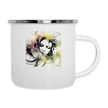 Art numérique mystique fantôme blanc - Tasse émaillée - blanc - Droite