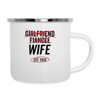 Copine Fiancée Wife Est 2020 - Tasse émaillée - blanc - Droite