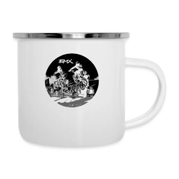 bmx - Tasse émaillée - blanc - Droite