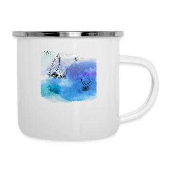 Watercolour: Adventure Ocean - Camper Mug - white - Right