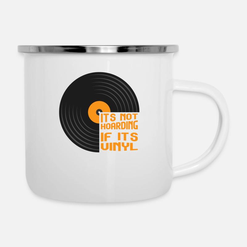 Ce n’est pas de la thésaurisation si c’est du vinyle - Tasse émaillée - blanc