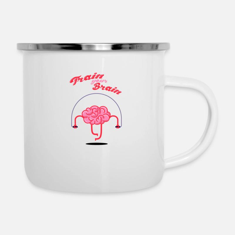 Train Your Brain - Camper Mug - white