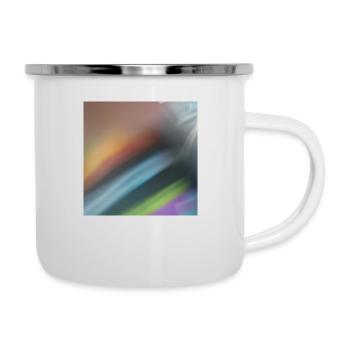 Effet abstrait type arc-en-ciel sans retouche - Tasse émaillée - blanc - Droite