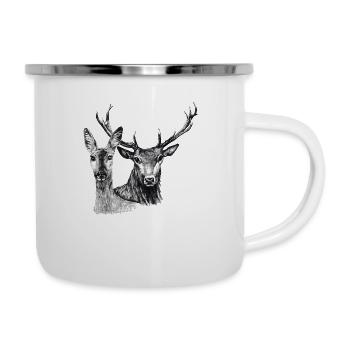 Deer and doe - Camper Mug - white - Right