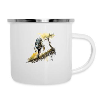 Beer hike in the mountains - Camper Mug - white - Right