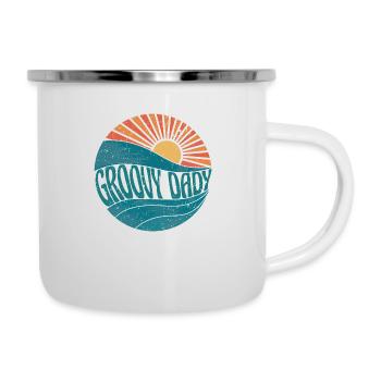 Vintage Retro Groovy Dady - Camper Mug - white - Right