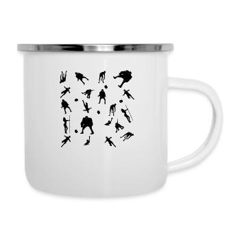 Conception de zombies - Tasse émaillée - blanc - Droite