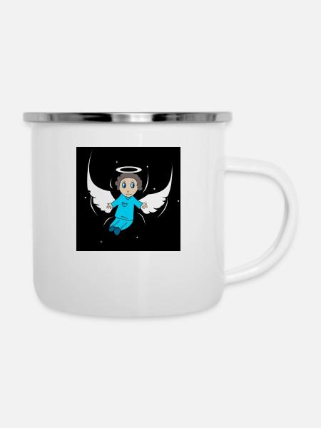 Engelchen - Emaille-Tasse - Weiß