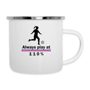 Fußball Soccer - Tasse émaillée - blanc - Droite