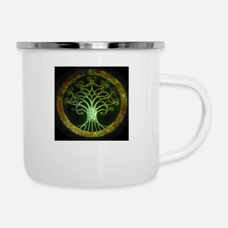 Arbre de vie celtique - Tasse émaillée - blanc