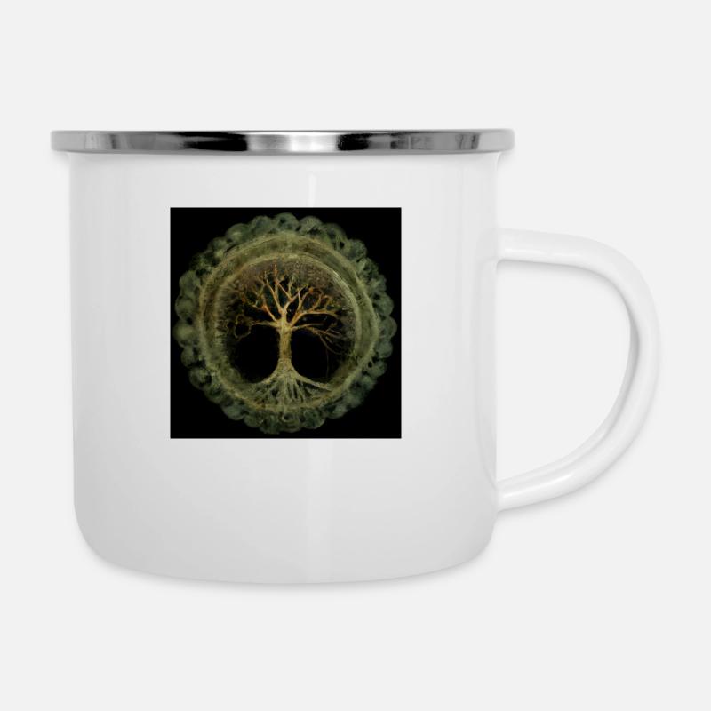 Arbre de vie celtique - Tasse émaillée - blanc
