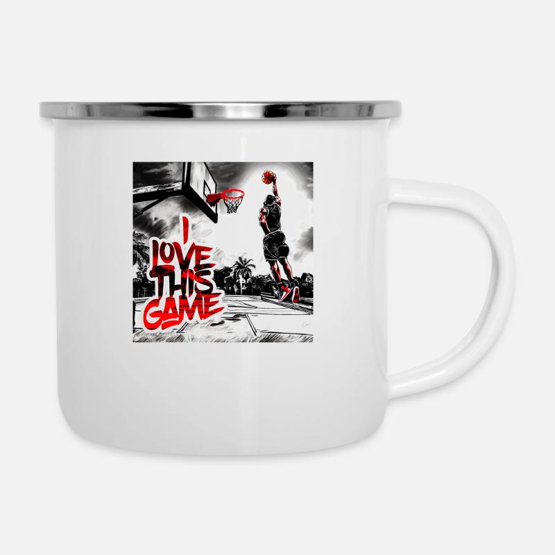 Ich liebe dieses Spiel - Emaille-Tasse - Weiß