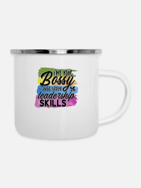 Im not bossy - Emaille-Tasse - Weiß
