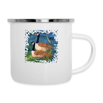 Oiseaux - Tasse émaillée - blanc - Droite
