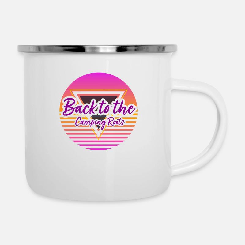 L.C Camper - Emaille-Tasse - Weiß