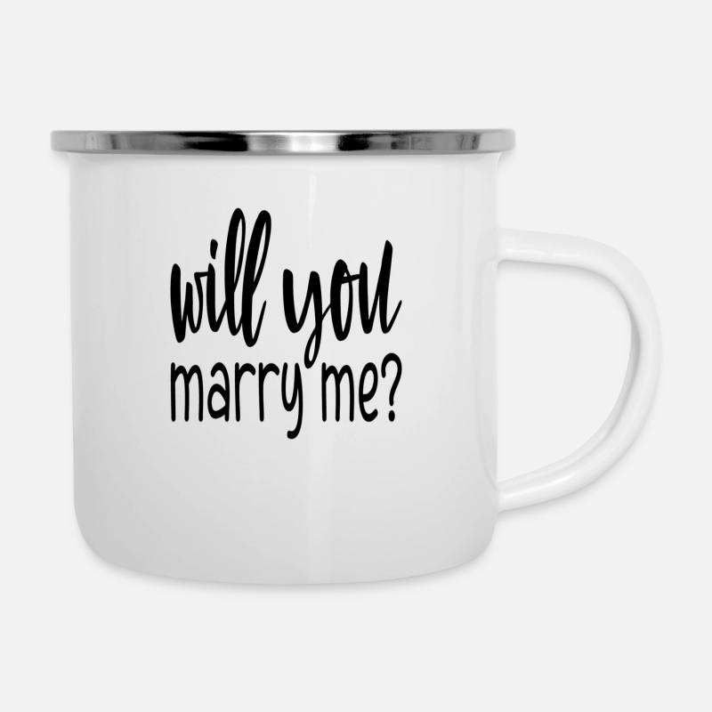 Veux-tu m'épouser? - Tasse émaillée - blanc