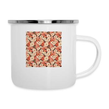 Fleurs sans couture Motif Floral Happy Blossom Art - Tasse émaillée - blanc - Droite