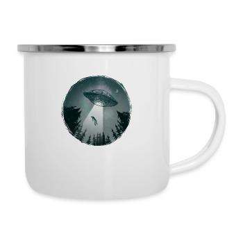 UFO round - Emaille-Tasse - Weiß - Rechts