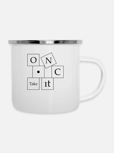 Blocke - Emaille-Tasse - Weiß