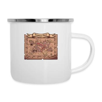 Carte au trésor - Tasse émaillée - blanc - Droite