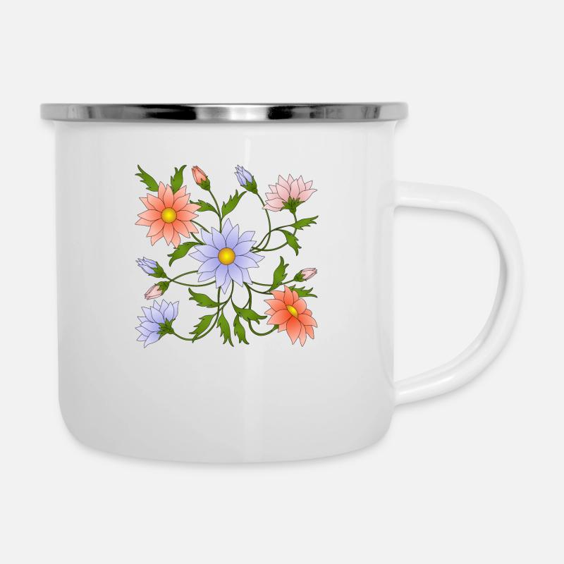 Flowers - Camper Mug - white