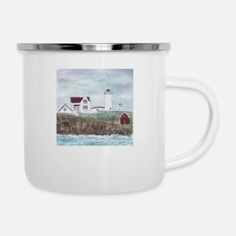 Lighthouse - Camper Mug - white