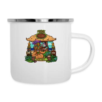 Tiki Bar - Tasse émaillée - blanc - Droite