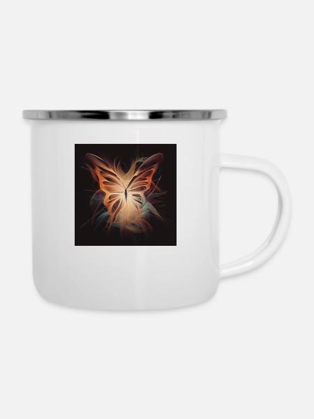 Metamorphose - Emaille-Tasse - Weiß