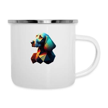 Hundehalter Dachshund Hund Dackelwelpe Hunde - Emaille-Tasse - Weiß - Rechts