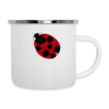 Coccinelle : Coccinella Sptempunctata excepcionalis - Tasse émaillée - blanc - Droite