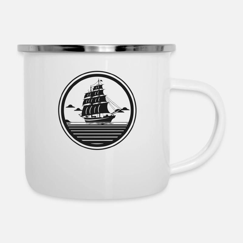 Nautical Adventure Sail - Camper Mug - white