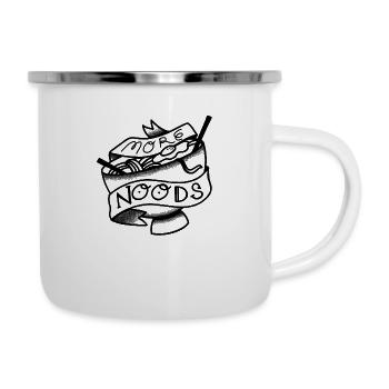 Plus de nouilles Bol de ramen plein de nouilles ! - Tasse émaillée - blanc - Droite