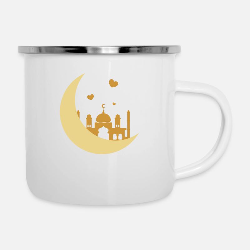 Ramadan Mubarak muslim islam Fasten moslem Allah - Emaille-Tasse - Weiß