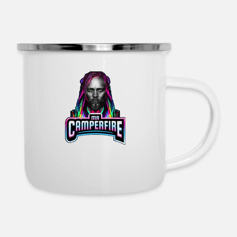 Visage de M. Camperfire - Tasse émaillée - blanc