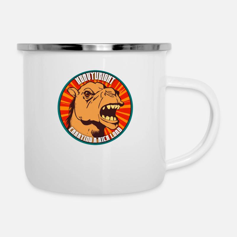 Poids du chameau - Tasse émaillée - blanc