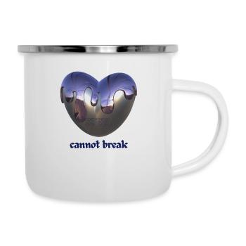 Steel cannot break - Emaille-Tasse - Weiß - Rechts