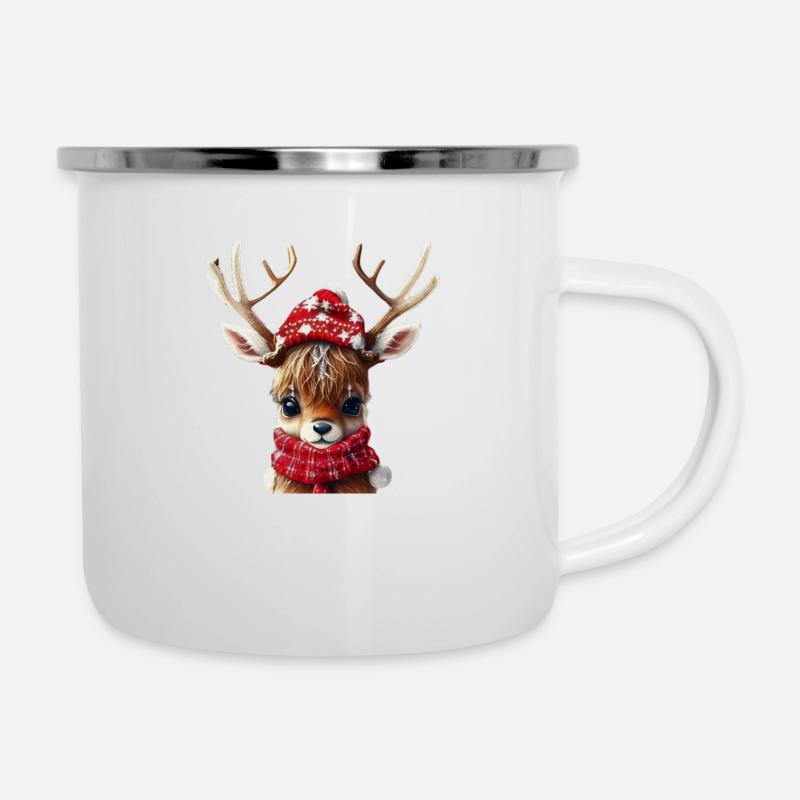 CHRISTMAS reindeer - Camper Mug - white