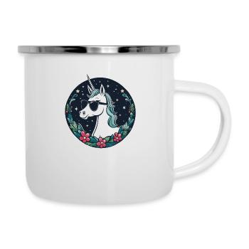 Dessin de Noël Licorne - Tasse émaillée - blanc - Droite
