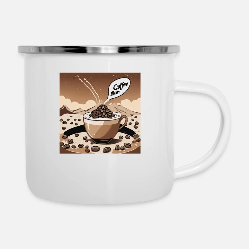 Coffee Bean Art - Camper Mug - white
