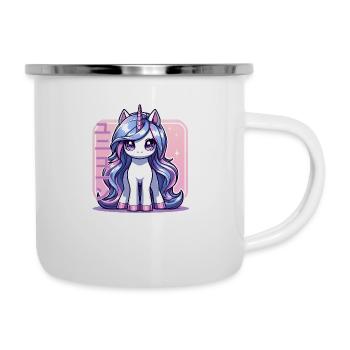 Unicorn with Japanese lettering - Camper Mug - white - Right