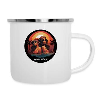 Miami Beach Life Lifestyle Girls Sunset - Camper Mug - white - Right