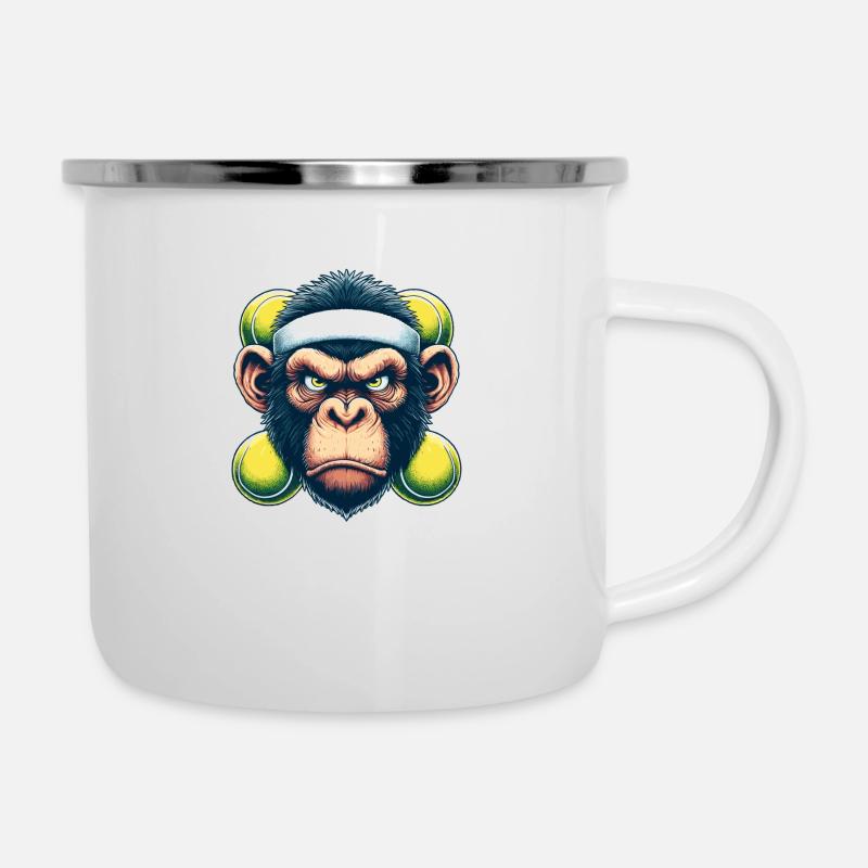 chimpanzeeTennis - Camper Mug - white