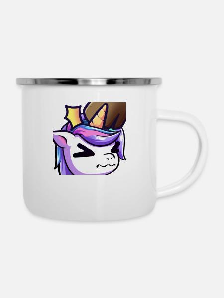 lya bonk - Emaille-Tasse - Weiß