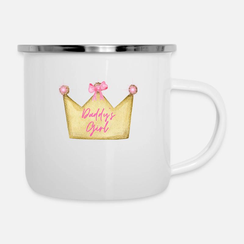 Fille à papa - Tasse émaillée - blanc