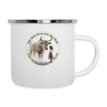For many, all that has horns is just a cow - Camper Mug - white - Right