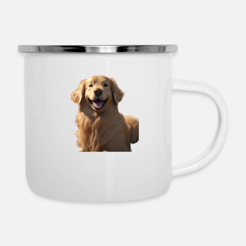 Golden retriever - Tasse émaillée - blanc