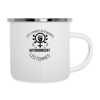 Les femmes autonomes autonomisent les femmes - Tasse émaillée - blanc - Droite