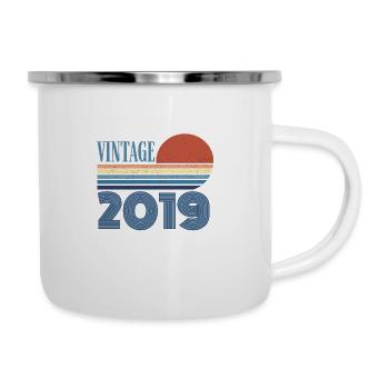 vintage 2019 - Tasse émaillée - blanc - Droite