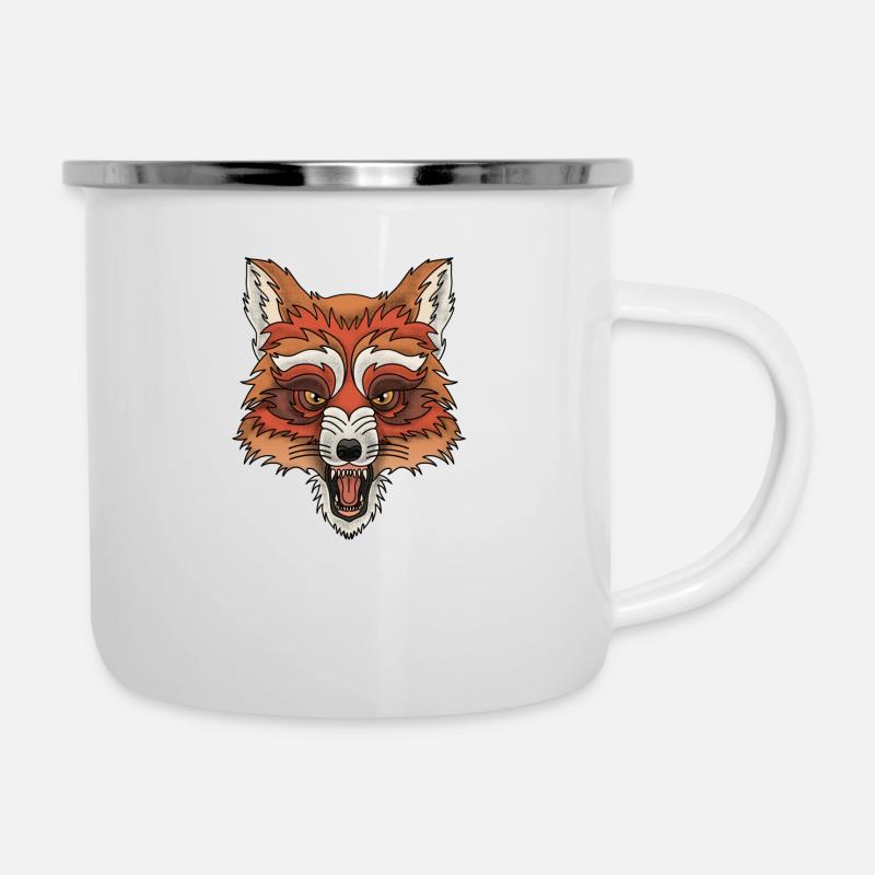 The brown fox - Camper Mug - white
